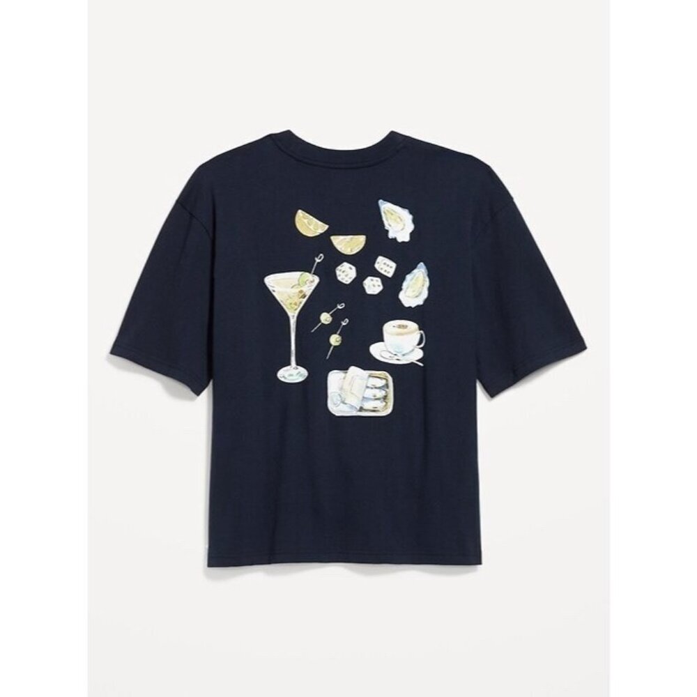 Heavyweight Cropped Graphic T-Shirt slow sundays social club womens small oyster